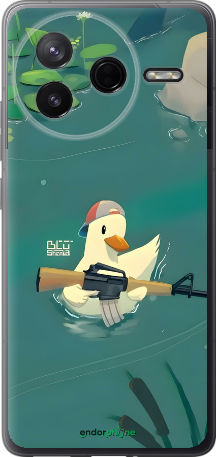 Силиконовый чехол Уточка с автоматом для Xiaomi Redmi K80 - 6356u-4148 изображение 