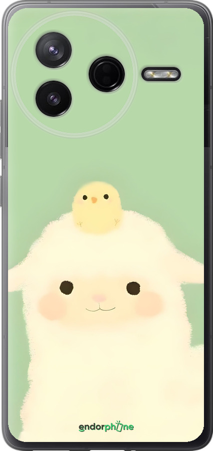 Силіконовий чехол Барашек и ципленок для Xiaomi POCO F7 Pro - 6369u-4085 изображение 