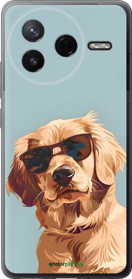 Силіконовий чехол Пес в очках для Xiaomi POCO F7 Pro - 6381u-4085 изображение 