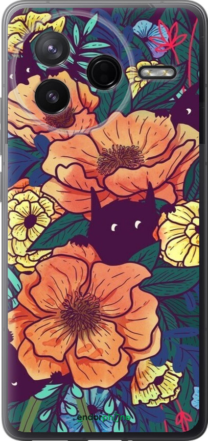Силиконовый чехол С изображением полевых цветов для Xiaomi POCO F7 Pro - 6419u-4085 изображение 