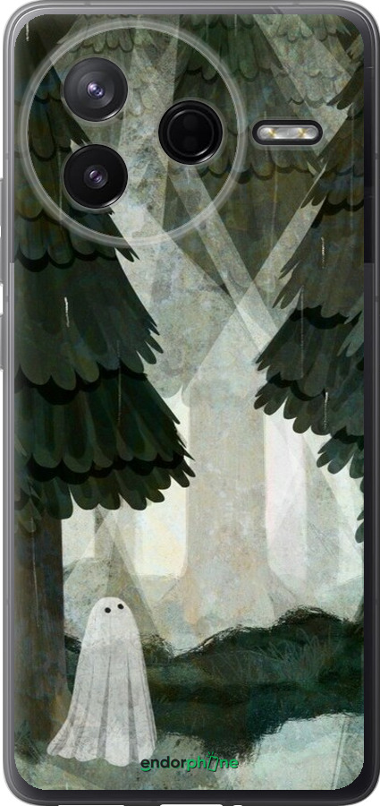 Силиконовый чехол С изображением соснового леса и привидения для Xiaomi Redmi K80 - 6420u-4148 изображение 
