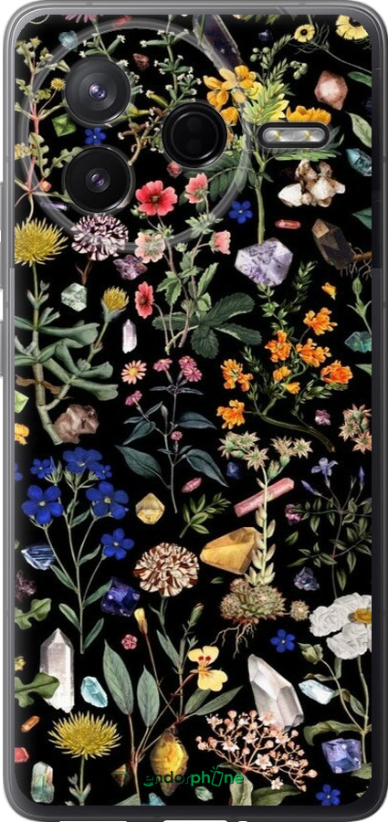 Силіконовий чехол З квітами для Xiaomi POCO F7 Pro - 6422u-4085 изображение 