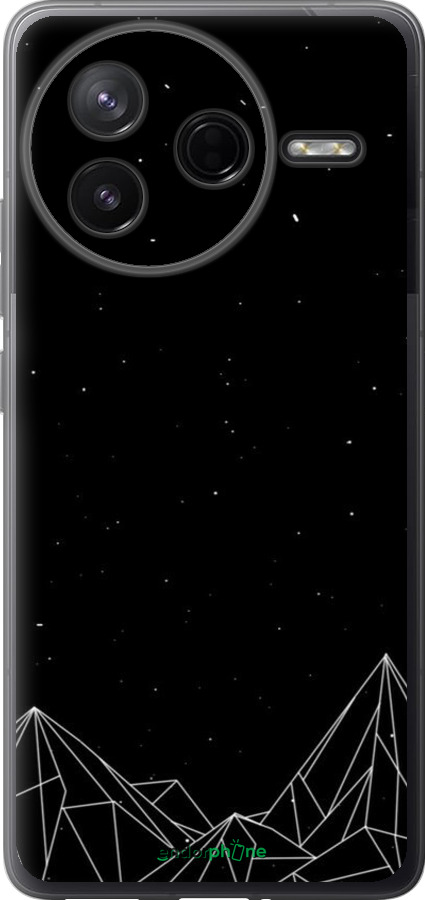 Силіконовий чехол Чорно білі абстрактні гори для Xiaomi Redmi K80 - 6437u-4148 изображение 