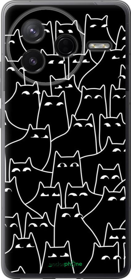 Силиконовый чехол С изображением кошек для Xiaomi POCO F7 Pro - 6470u-4085 изображение 