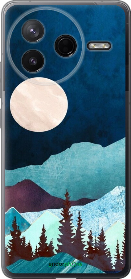 Силіконовий чехол Гірська ідилія нічний краєвид для Xiaomi POCO F7 Pro - 6488u-4085 изображение 