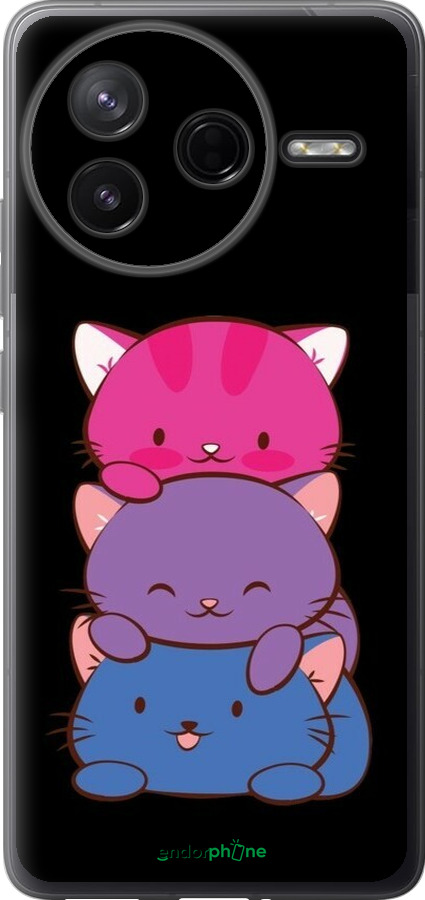 Силиконовый чехол Милые кошки для Xiaomi Redmi K80 - 6518u-4148 изображение 