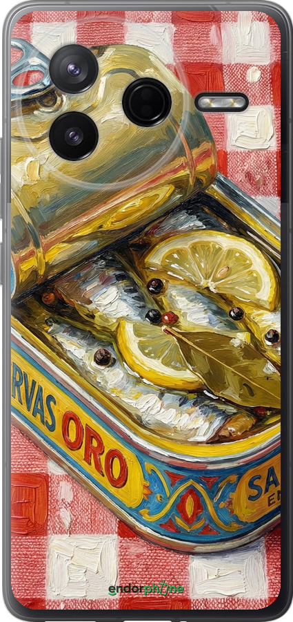 Силіконовий чехол Vintage Sardine Tin Phone для Xiaomi Redmi K80 - 6772u-4148 изображение 