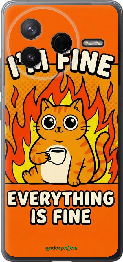 Силіконовий чехол Funny Cat для Xiaomi POCO F7 Pro - 6786u-4085 изображение 