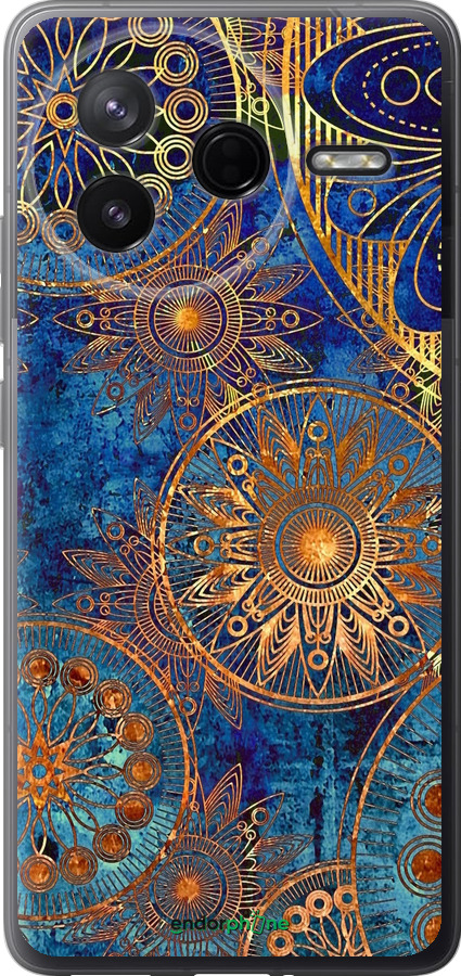 Силіконовий чехол Золотий візерунок для Xiaomi POCO F7 Pro - 678u-4085 изображение 