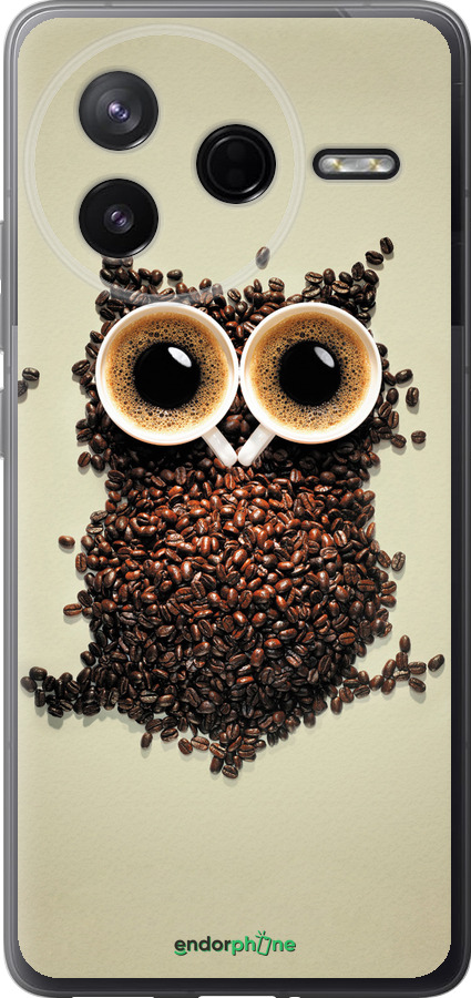 Силиконовый чехол Сова из кофе для Xiaomi Redmi K80 - 777u-4148 изображение 