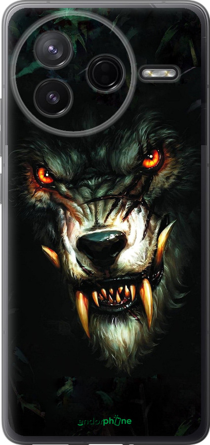 Силиконовый чехол Дьявольский волк для Xiaomi POCO F7 Pro - 833u-4085 изображение 