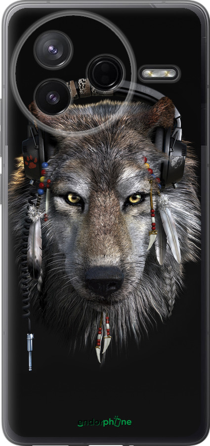 Силиконовый чехол Волк-меломан для Xiaomi POCO F7 Pro - 875u-4085 изображение 