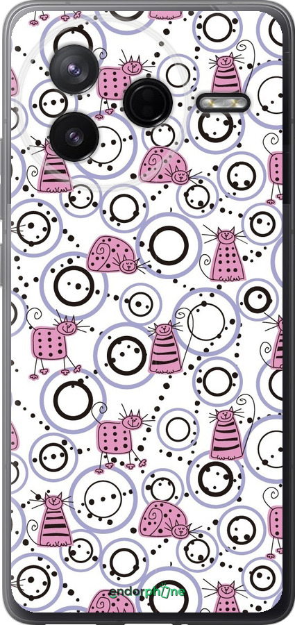 Силіконовий чехол Кумедні коти для Xiaomi POCO F7 Pro - 907u-4085 изображение 
