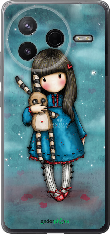 Силиконовый чехол Девочка с зайчиком для Xiaomi Redmi K80 - 915u-4148 изображение 