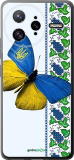 Силиконовый чехол Желто-голубая бабочка для Xiaomi Poco F7 Ultra - 1054u-4086 изображение 