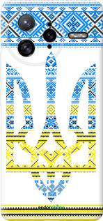 Силиконовый чехол Герб - вышиванка желто-голубая для Xiaomi Redmi K80 Pro - 1197u-4145 изображение 