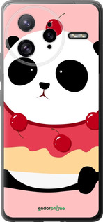 Силиконовый чехол Панда с пончиком для Xiaomi Redmi K80 Pro - 3991u-4145 изображение 