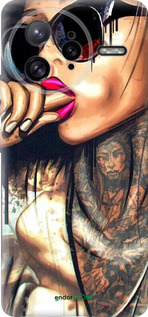 Силиконовый чехол Девушка в тату для Xiaomi Redmi K80 Pro - 4001u-4145 изображение 