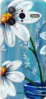 Силиконовый чехол Красивые арт-ромашки для Xiaomi Redmi K80 Pro - 4031u-4145 изображение 