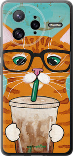Силиконовый чехол Зеленоглазый кот в очках для Xiaomi Poco F7 Ultra - 4054u-4086 изображение 