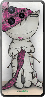 Силиконовый чехол Кошка рукодельница для Xiaomi Poco F7 Ultra - 4056u-4086 изображение 