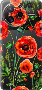 Силиконовый чехол Нарисованные маки для Xiaomi Poco F7 Ultra - 4278u-4086 изображение 