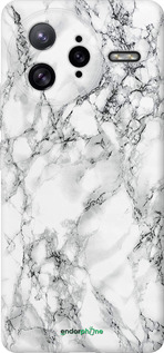 Силиконовый чехол Мрамор белый для Xiaomi Redmi K80 Pro - 4480u-4145 изображение 