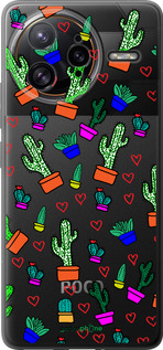 Силиконовый чехол Кактусы 4 для Xiaomi Poco F7 Ultra - 4856u-4086 изображение 