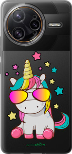 Силиконовый чехол Единорог в очках для Xiaomi Poco F7 Ultra - 4879u-4086 изображение 