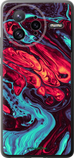 Силіконовий чехол Синя червона абстакція для Xiaomi Redmi K80 Pro - 5339u-4145 изображение 