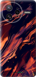 Силиконовый чехол Черно-оранжевая абстракция для Xiaomi Redmi K80 Pro - 5340u-4145 изображение 