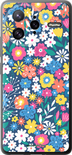 Силиконовый чехол Цветочный фон v4 для Xiaomi Poco F7 Ultra - 5494u-4086 изображение 