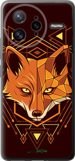 Силиконовый чехол Лиса геометрия для Xiaomi Redmi K80 Pro - 5607u-4145 изображение 