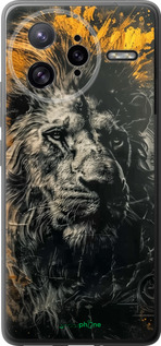 Силіконовий чехол Лев у золотих фарбах для Xiaomi Redmi K80 Pro - 6155u-4145 изображение 