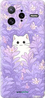 Силіконовий чехол Котик в цветах для Xiaomi Redmi K80 Pro - 6390u-4145 изображение 