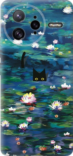 Силіконовий чехол Чохол із зображенням водяних лілій Моне та кішок для Xiaomi Redmi K80 Pro - 6399u-4145 изображение 