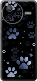 Силиконовый чехол С синими отпечатками лап для Xiaomi Redmi K80 Pro - 6441u-4145 изображение 