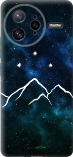 Силіконовий чехол Гори та зірки намальовані на тлі галактики для Xiaomi Redmi K80 Pro - 6490u-4145 изображение 