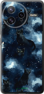 Силіконовий чехол Зображення котиків з темною аквареллю для Xiaomi Poco F7 Ultra - 6521u-4086 изображение 