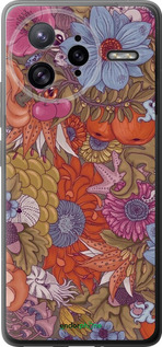 Силиконовый чехол Абстрактные цветы для Xiaomi Poco F7 Ultra - 6526u-4086 изображение 