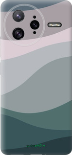 Силиконовый чехол С фиолетовым и бирюзовым ретро-стилем и волнами для Xiaomi Redmi K80 Pro - 6533u-4145 изображение 