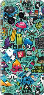 Силиконовый чехол Стикер бомбинг 1 для Xiaomi Poco F7 Ultra - 693u-4086 изображение 