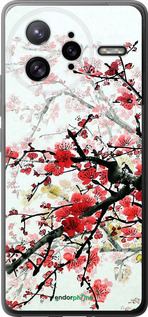 Силиконовый чехол Цветущий куст для Xiaomi Poco F7 Ultra - 831u-4086 изображение 