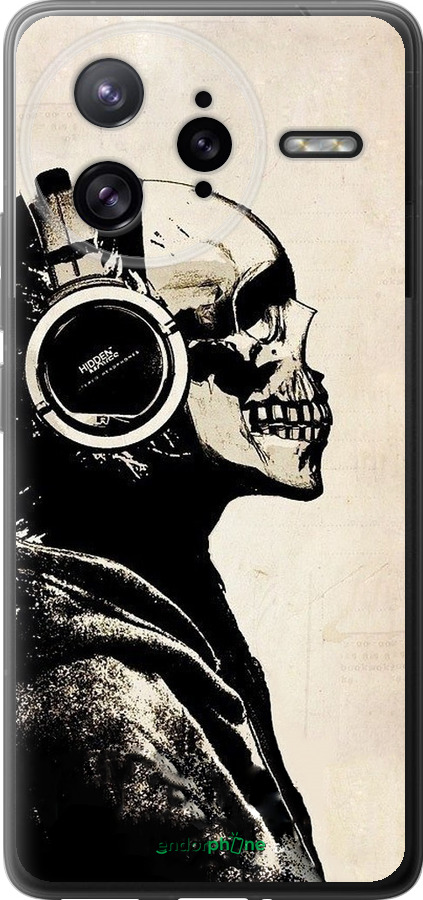 Силиконовый чехол Скелет-меломан v2 для Xiaomi Poco F7 Ultra - 1200u-4086 изображение 