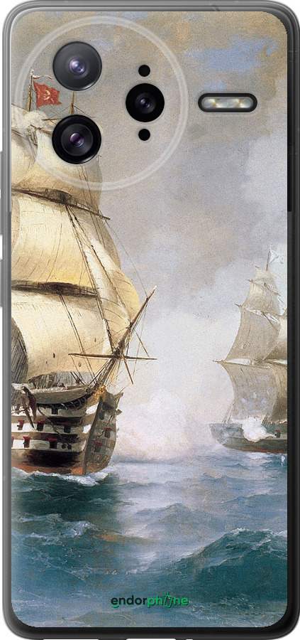 Силиконовый чехол Айвазовский. Корабли для Xiaomi Poco F7 Ultra - 160u-4086 изображение 