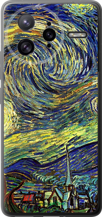 Силиконовый чехол Винсент Ван Гог. Звёздная ночь для Xiaomi Poco F7 Ultra - 163u-4086 изображение 