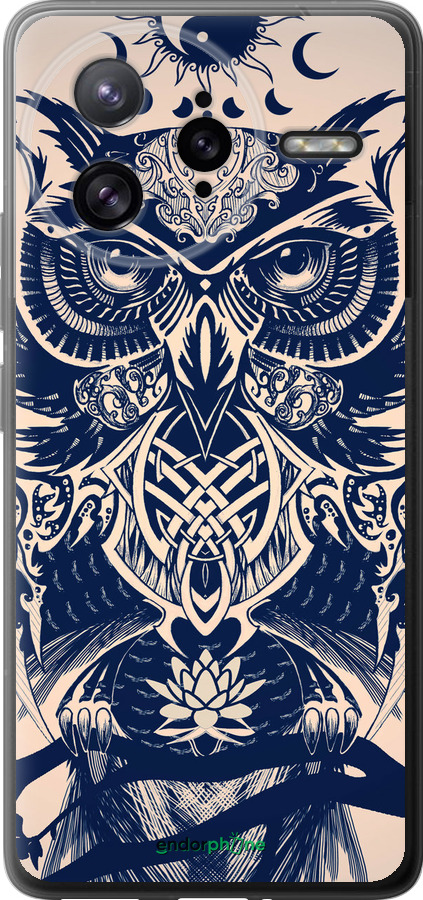 Силиконовый чехол Узорчатая сова для Xiaomi Poco F7 Ultra - 4000u-4086 изображение 