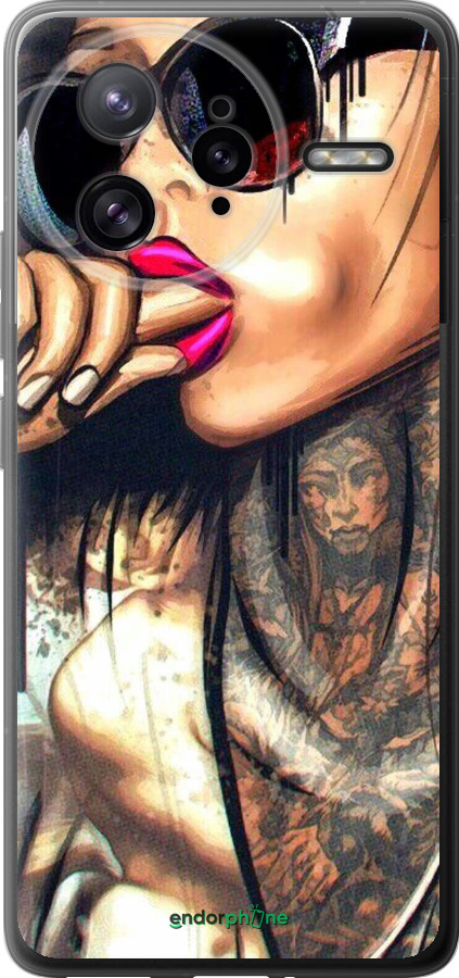 Силиконовый чехол Девушка в тату для Xiaomi Redmi K80 Pro - 4001u-4145 изображение 