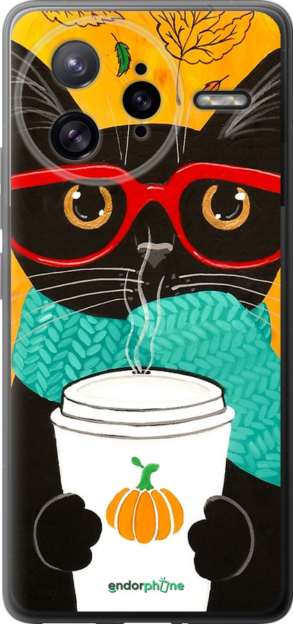 Силиконовый чехол Осенний кот для Xiaomi Poco F7 Ultra - 4026u-4086 изображение 