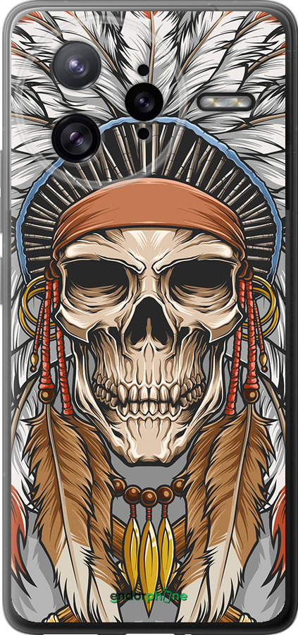 Силиконовый чехол Череп индейца для Xiaomi Redmi K80 Pro - 4032u-4145 изображение 